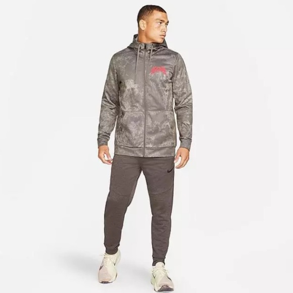 Nike Men’s Black Therma-Fit Story Pack Full Zip Training Hoodie Cave Stone XXL - Picture 7 of 16